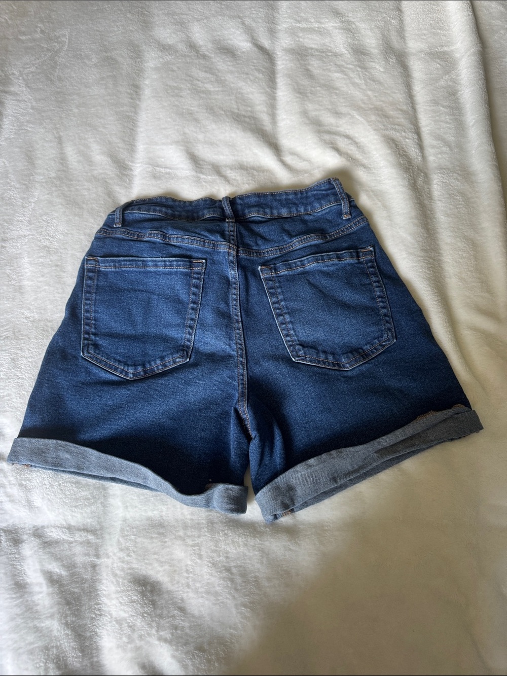 George Dark Blue Rolled-Hem Denim Shorts - Picture 3 of 3